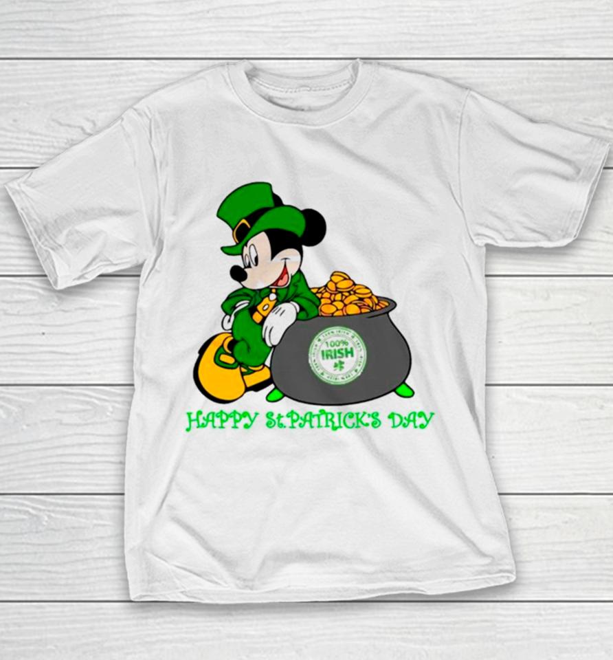 Happy St Patrick’s Day Mickey Irish Youth T-Shirt