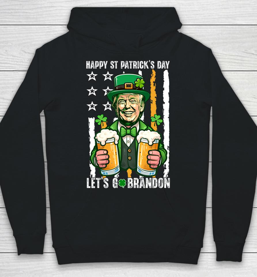 Happy St Patrick's Day Trump Irish Beer Lover Patriotic Flag Hoodie