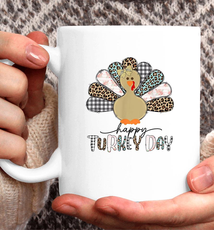 Happy Turkey Day Cute Turkey Thanksgiving Coffee Mug