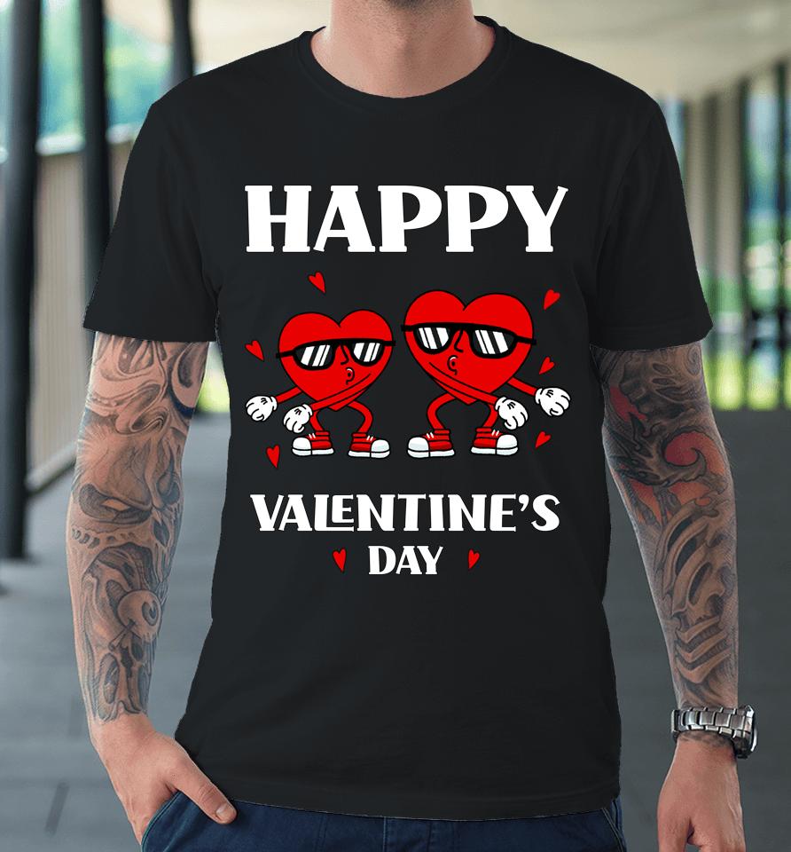 Happy Valentine's Day Dabbing Heart Funny Premium T-Shirt