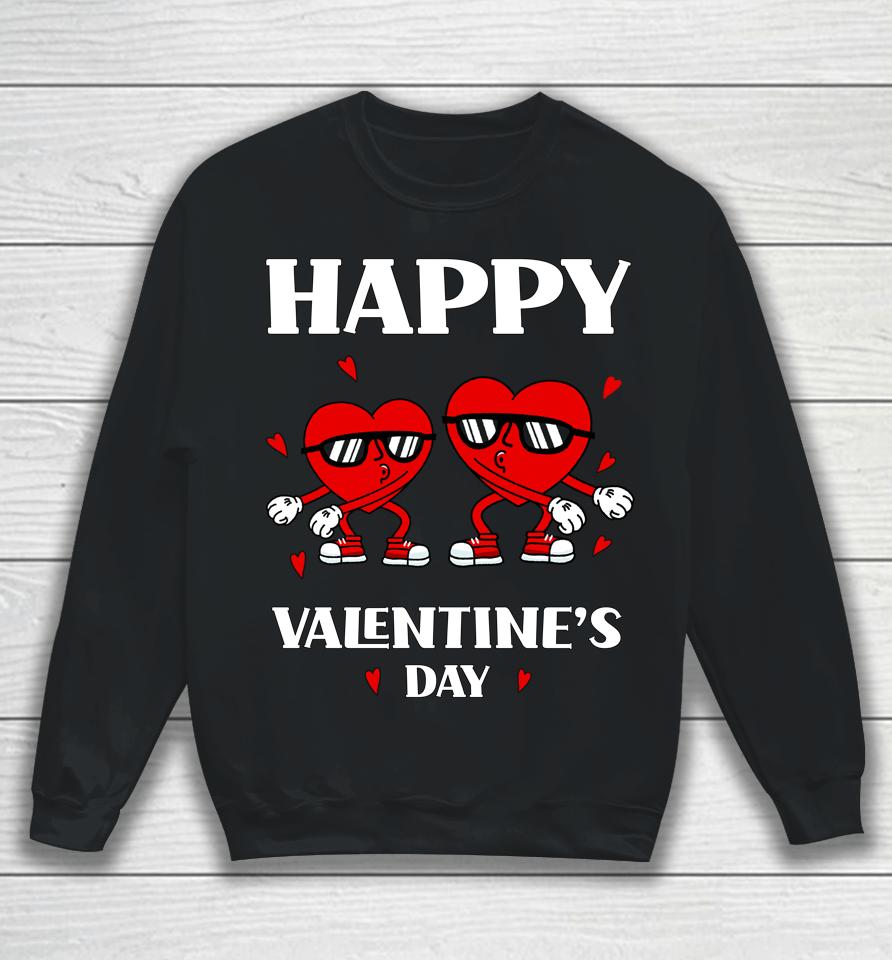 Happy Valentine's Day Dabbing Heart Funny Sweatshirt