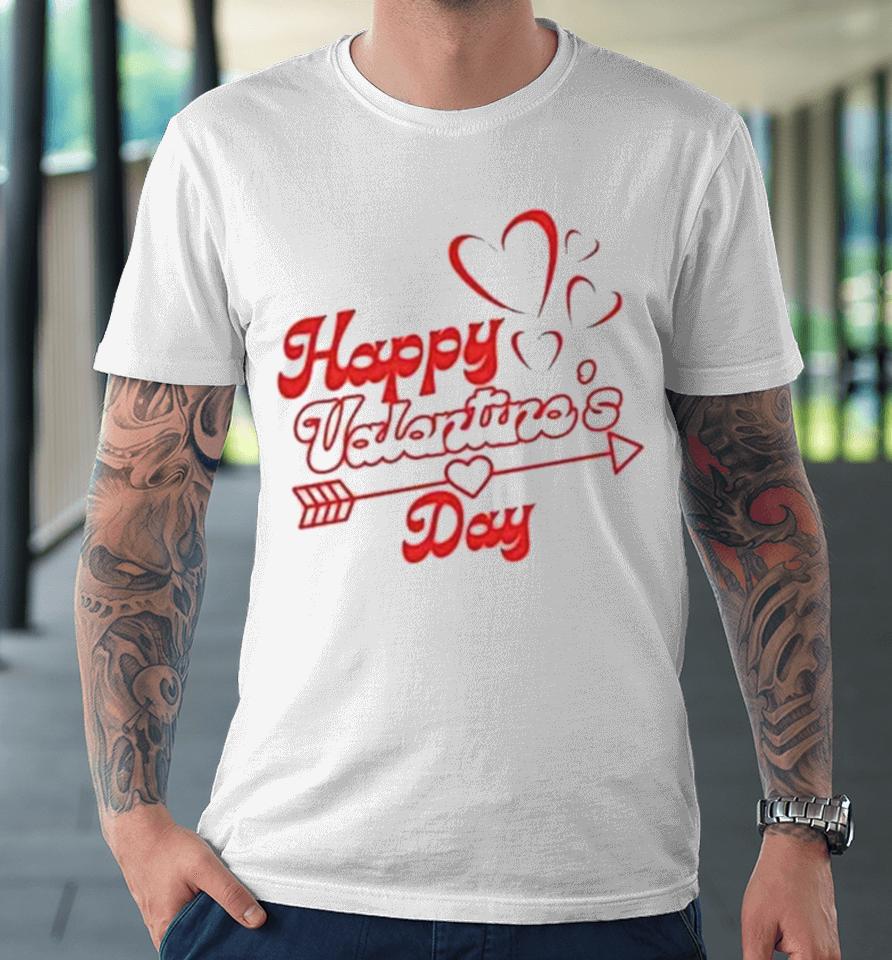 Happy Valentines Day Hearts Arrow Premium T-Shirt