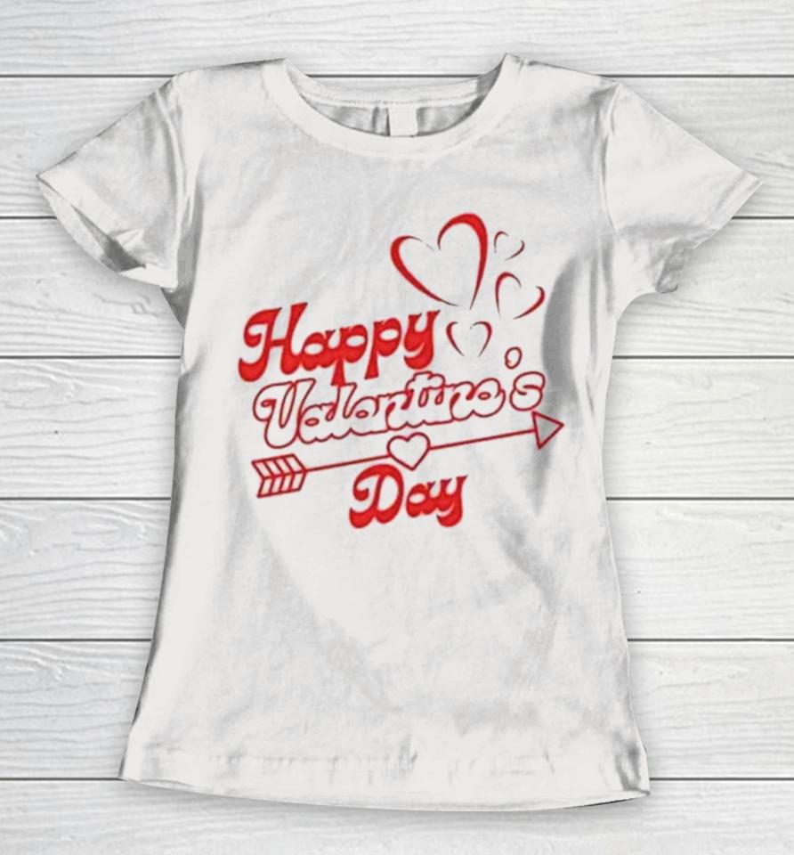 Happy Valentines Day Hearts Arrow Women T-Shirt