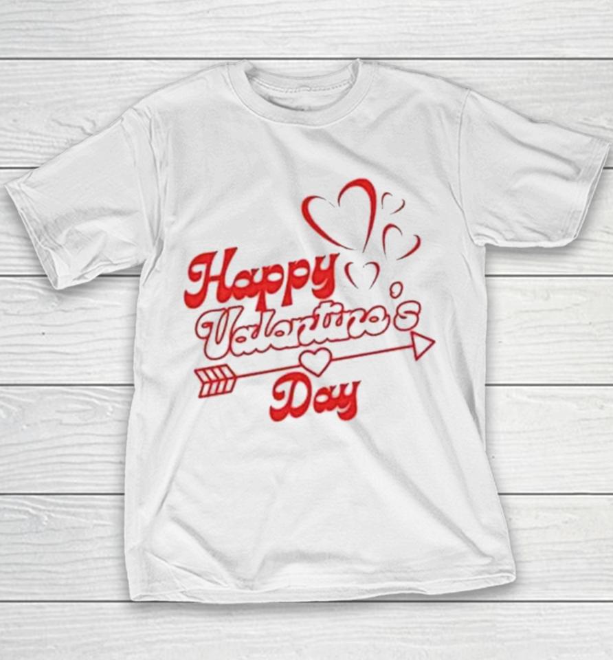 Happy Valentines Day Hearts Arrow Youth T-Shirt