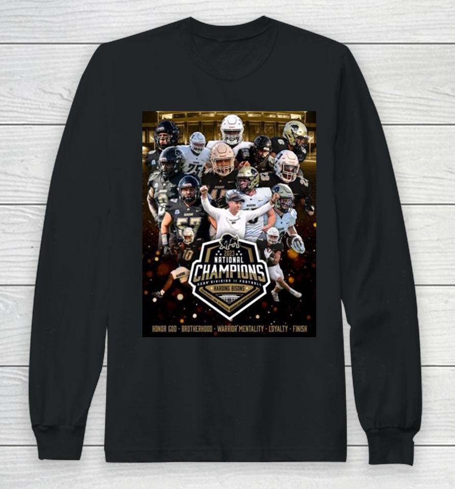 Harding Bison Win The National Champions Ncaa Division Ii Football 2023 Long Sleeve T-Shirt