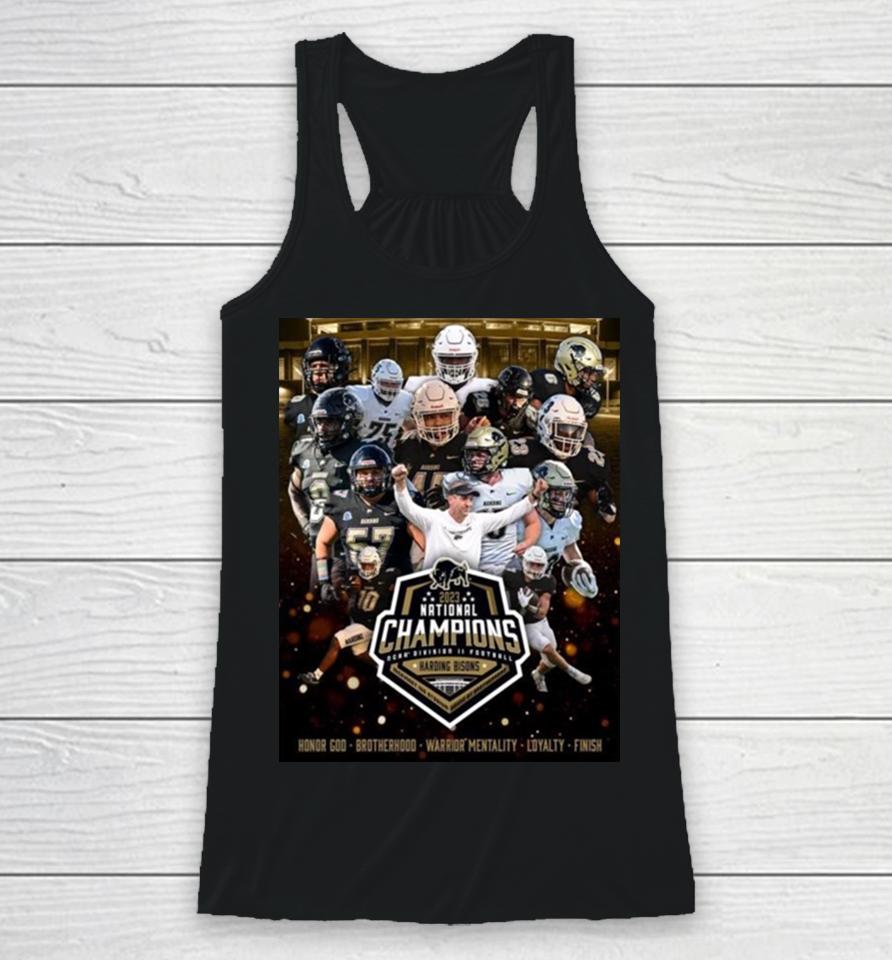 Harding Bison Win The National Champions Ncaa Division Ii Football 2023 Racerback Tank