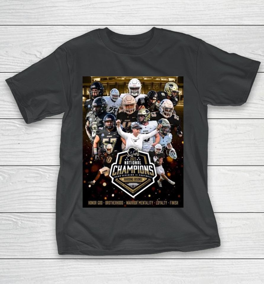 Harding Bison Win The National Champions Ncaa Division Ii Football 2023 T-Shirt