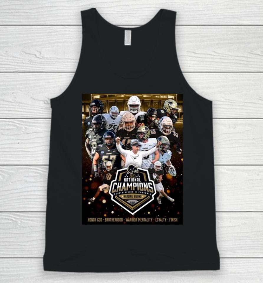 Harding Bison Win The National Champions Ncaa Division Ii Football 2023 Unisex Tank Top