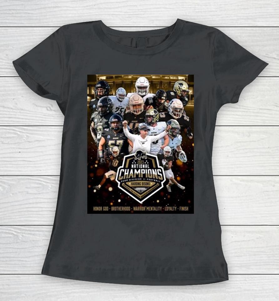 Harding Bison Win The National Champions Ncaa Division Ii Football 2023 Women T-Shirt