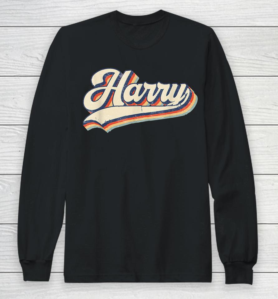 Harry Name Personalized Vintage Retro Gift Long Sleeve T-Shirt