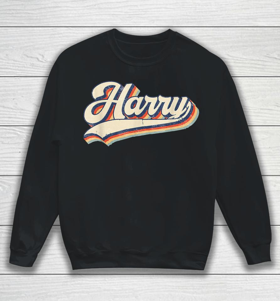 Harry Name Personalized Vintage Retro Gift Sweatshirt