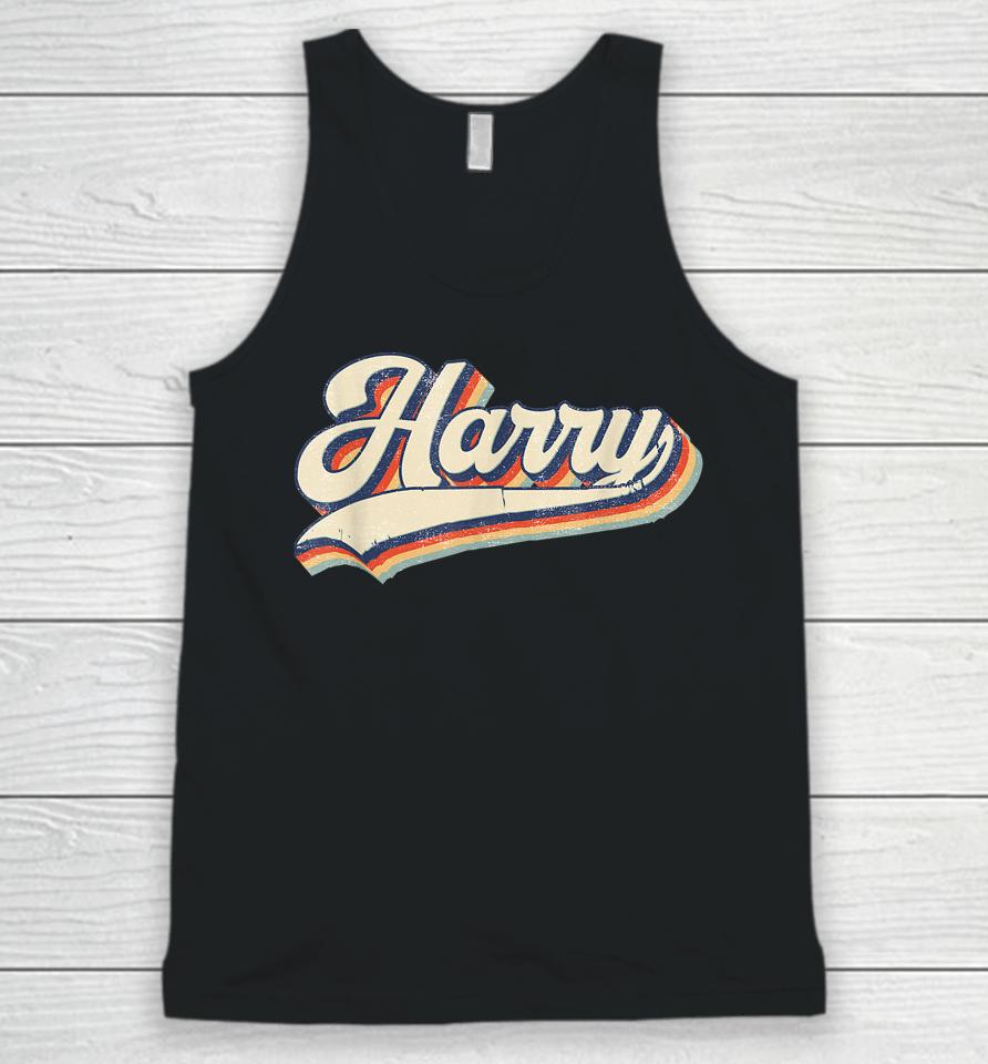 Harry Name Personalized Vintage Retro Gift Unisex Tank Top