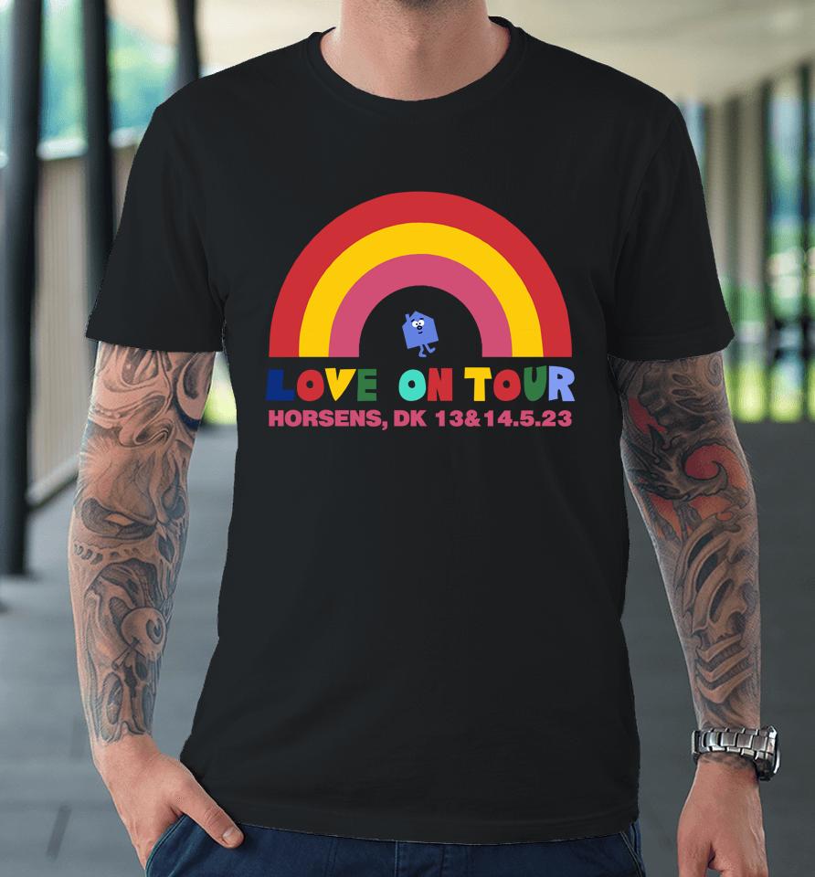 Harry Styles Italia Rainbow Love On Tour Horsens Dk 13 Premium T-Shirt