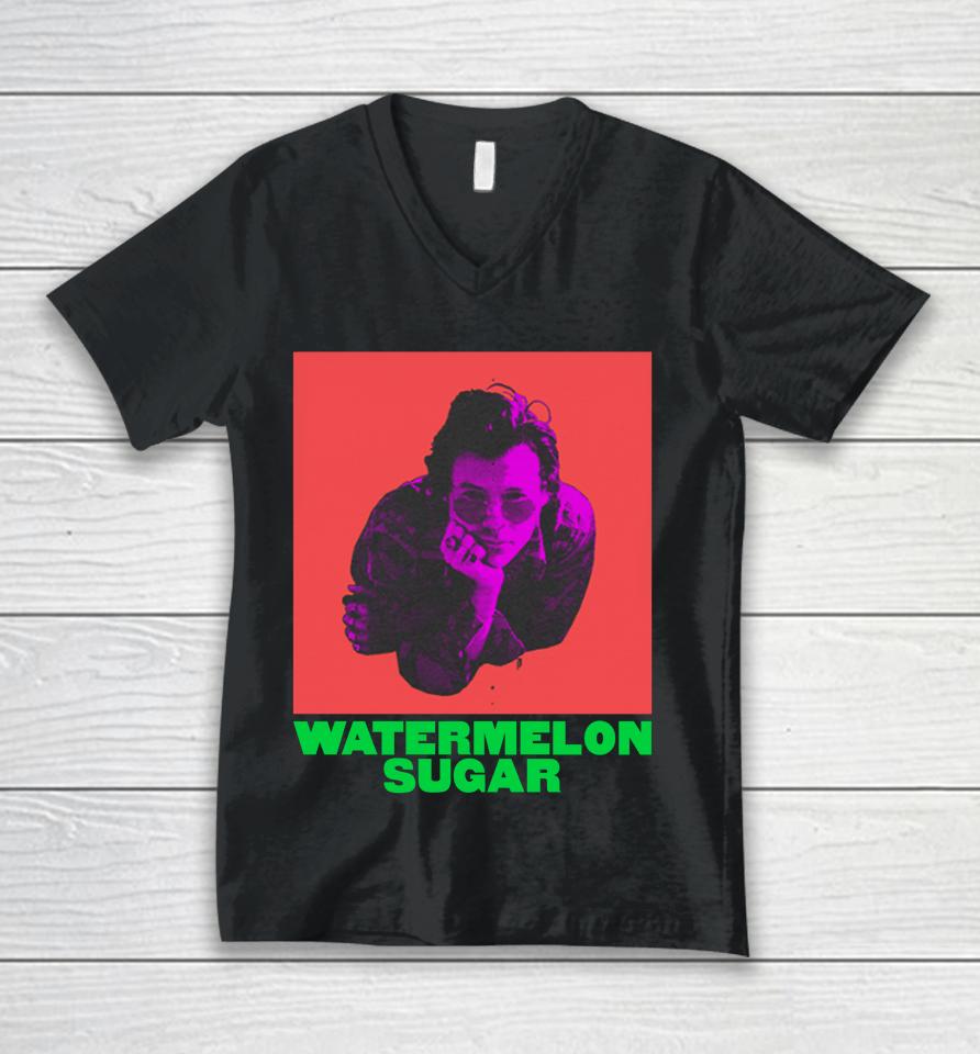 Harry Styles Official Store Watermelon Sugar Unisex V-Neck T-Shirt