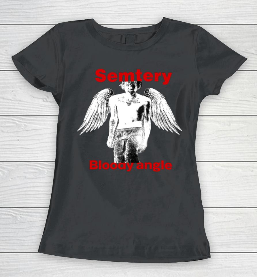 Haunted Mound Merch Sematary Bloody Angel Women T-Shirt
