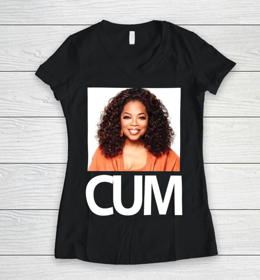 Hauntedstarbucks Oprah Winfrey Cum Women V-Neck T-Shirt