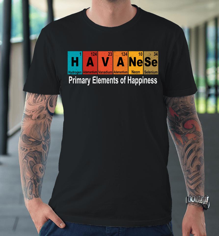 Havanese Dog Periodic Table Vintage Premium T-Shirt