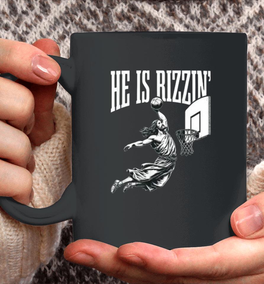 He Is Rizzin Jesus Basketball Easter For Kids Men Women Coffee Mug