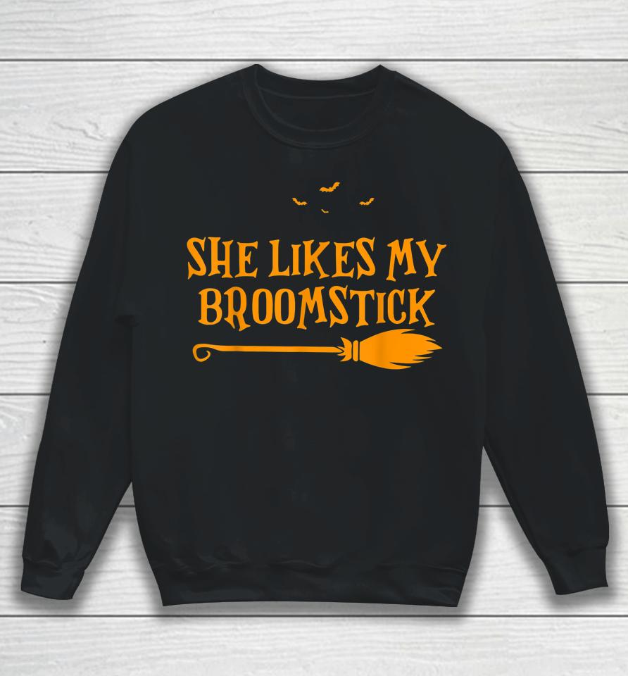 He Likes My Pumpkins She Likes My Broomstick Halloween Tee Sweatshirt