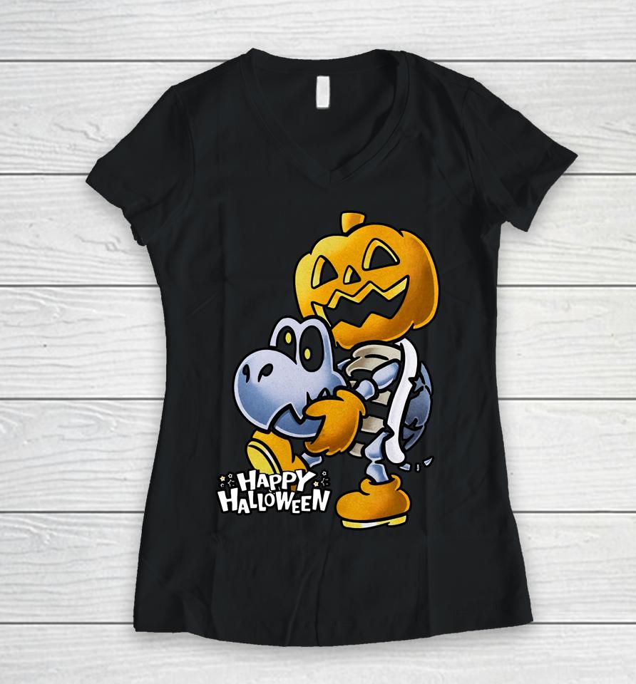 Headless Dry Bones Halloween 2022 Women V-Neck T-Shirt