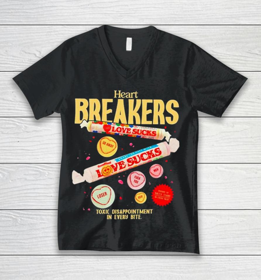 Heart Breakers Toxic Disappointment In Every Bite Unisex V-Neck T-Shirt