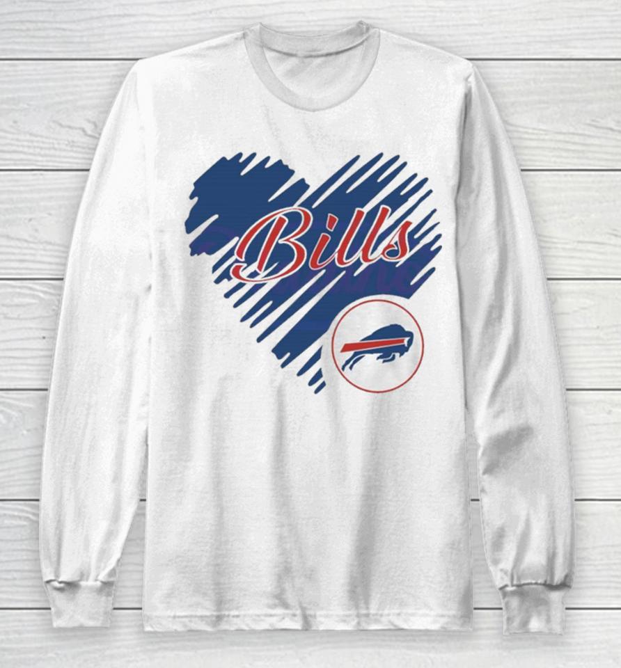 Heart Buffalo Bills Nfl Team Logo Long Sleeve T-Shirt