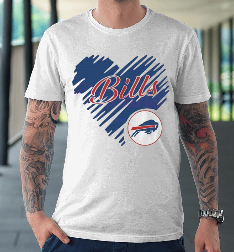 Heart Buffalo Bills Nfl Team Logo Premium T-Shirt