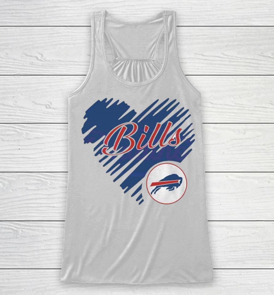 Heart Buffalo Bills Nfl Team Logo Racerback Tank