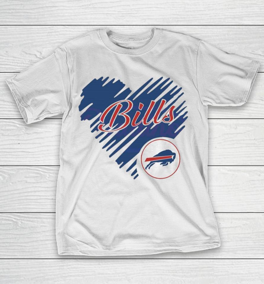 Heart Buffalo Bills Nfl Team Logo T-Shirt