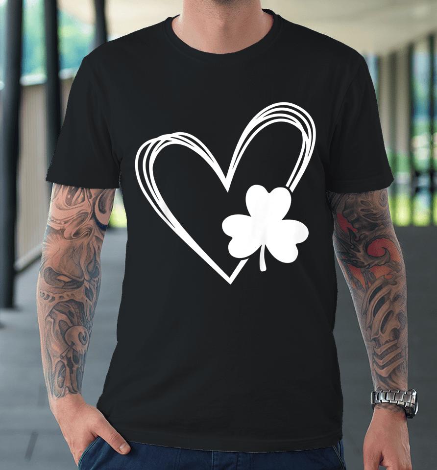 Heart St Patricks Day Shamrock Irish Kids Gift Premium T-Shirt