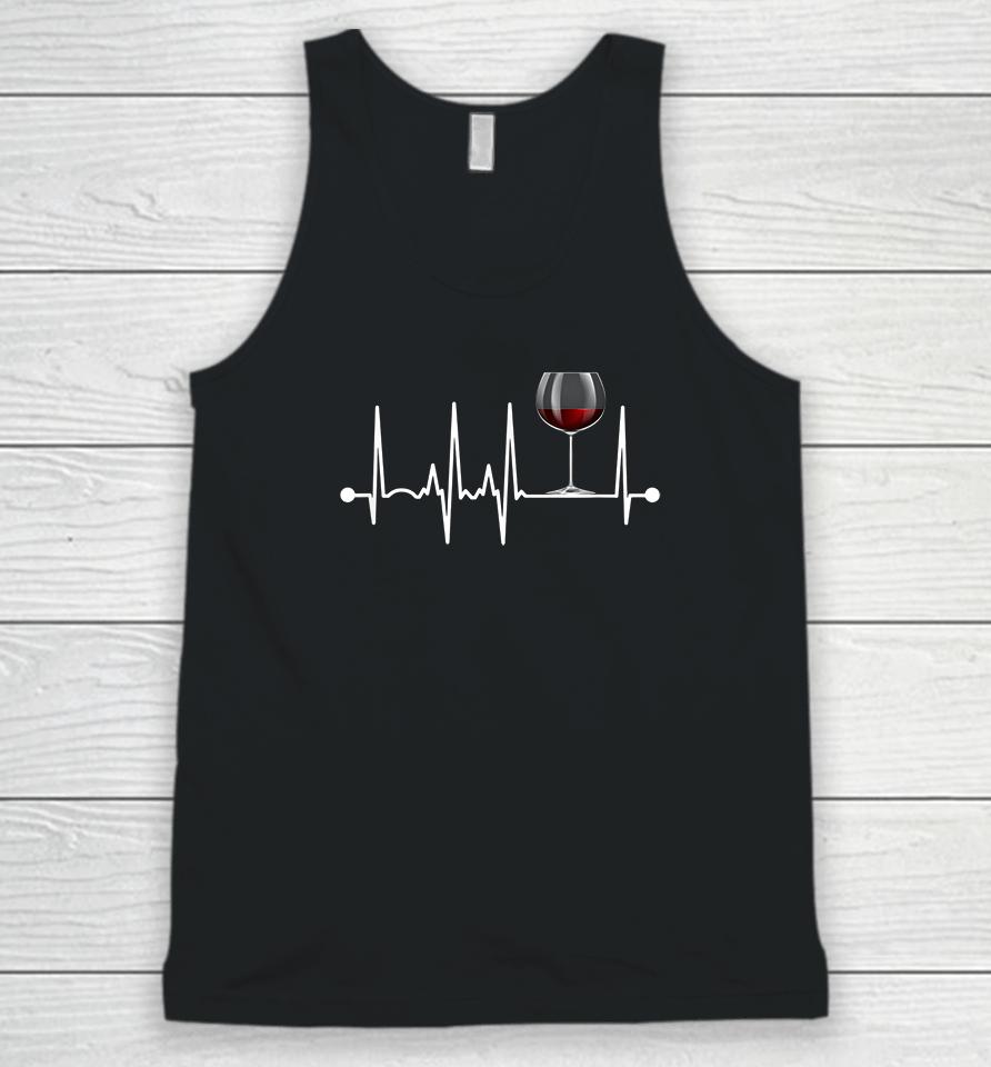 Heartbeat Wine Unisex Tank Top