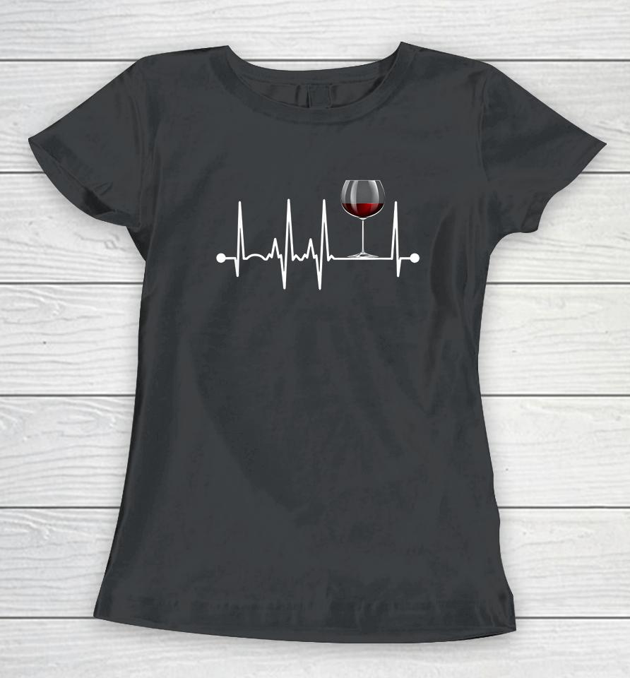 Heartbeat Wine Women T-Shirt