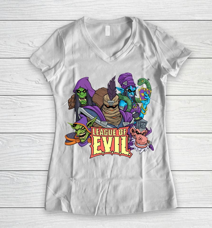 Hearthstone League Of Evil Women V-Neck T-Shirt