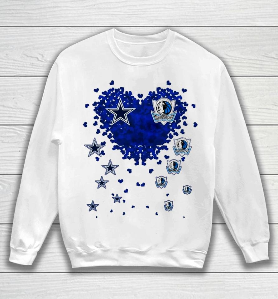 Hearts Dallas Cowboys Dallas Mavericks Love Sweatshirt