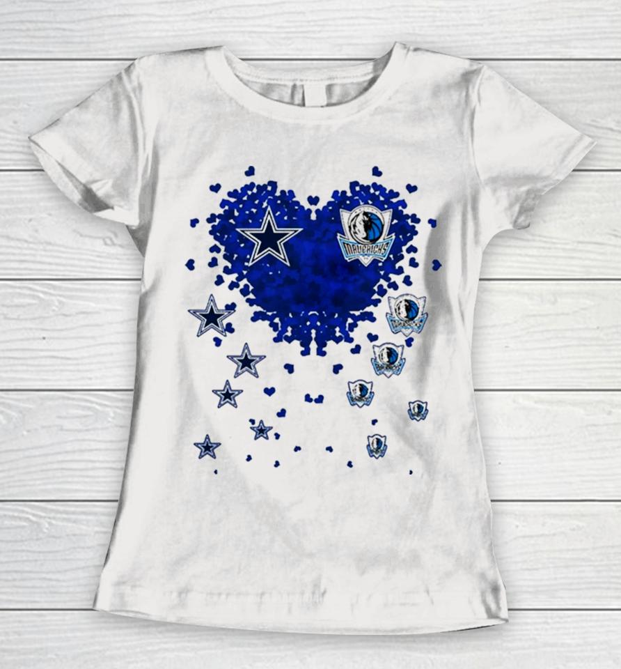 Hearts Dallas Cowboys Dallas Mavericks Love Women T-Shirt