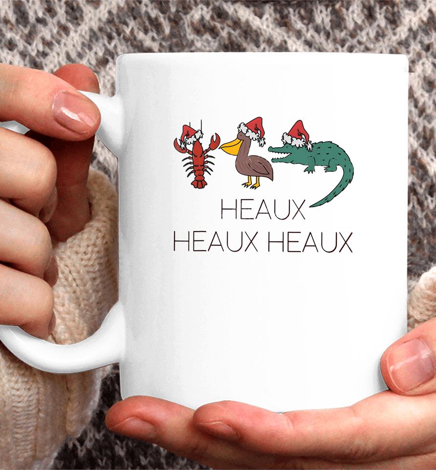 Heaux Heaux Heaux Funny Louisiana Cajun Christmas Holiday Coffee Mug