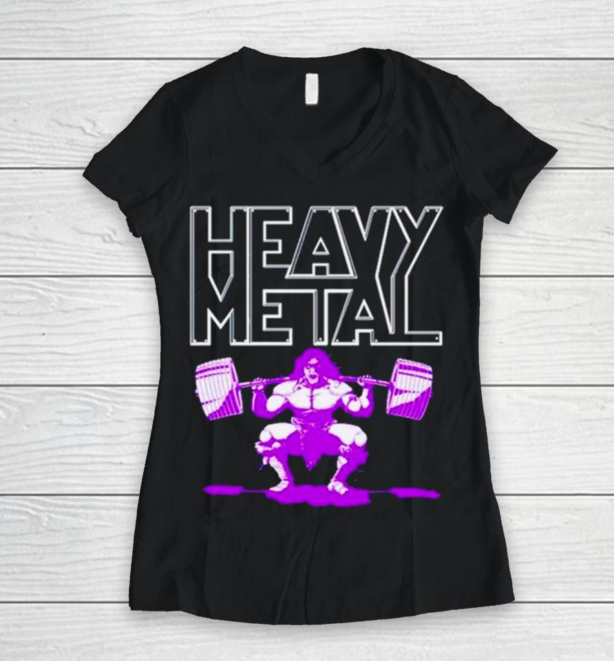 Heavy Metal Squat Women V-Neck T-Shirt