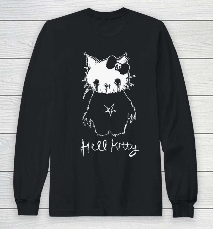 Heavy Music Artwork Hell Kitty Long Sleeve T-Shirt