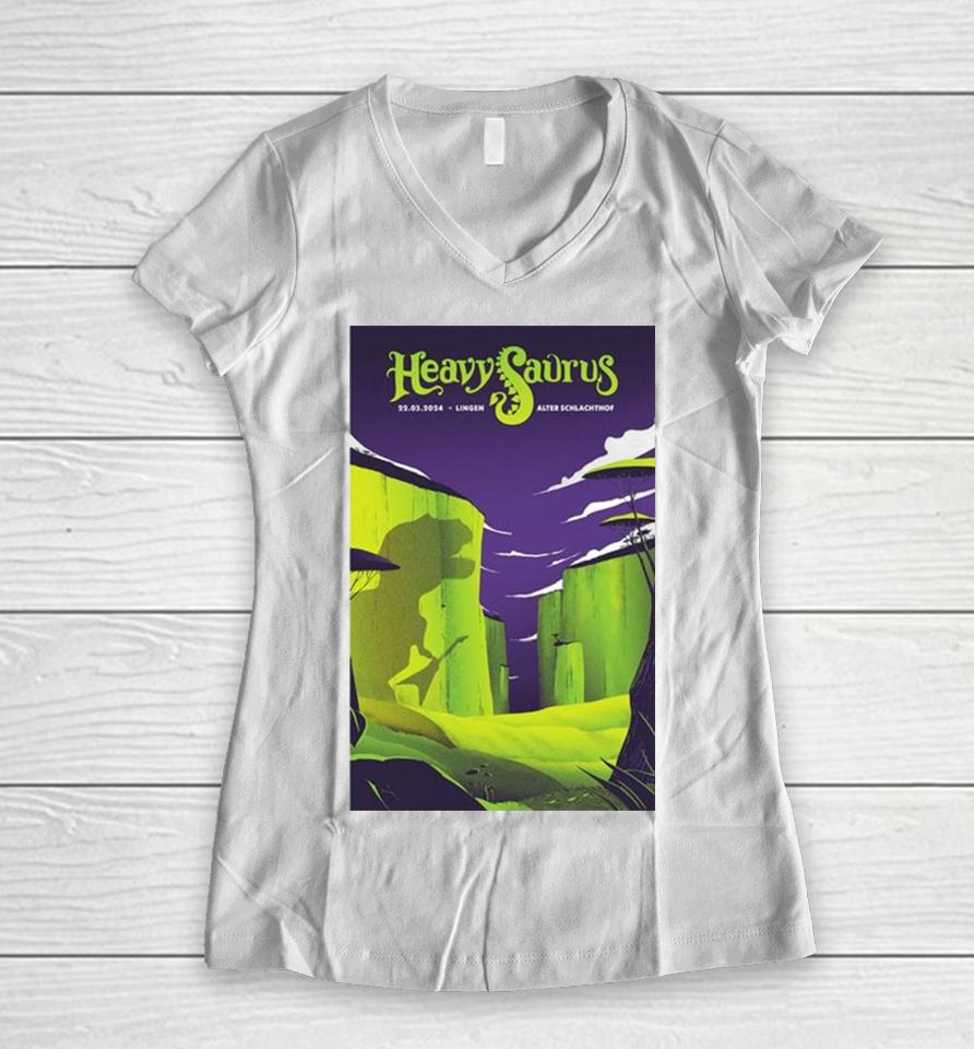 Heavysaurus Alter Schlachthof, Lingen, De March 22, 2024 Women V-Neck T-Shirt