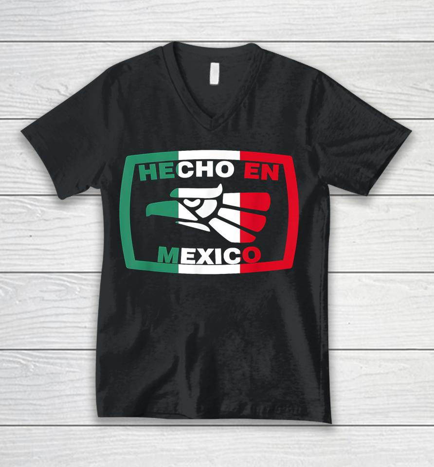 Hecho En Mexico Eagle Mexican Independence Day Unisex V-Neck T-Shirt