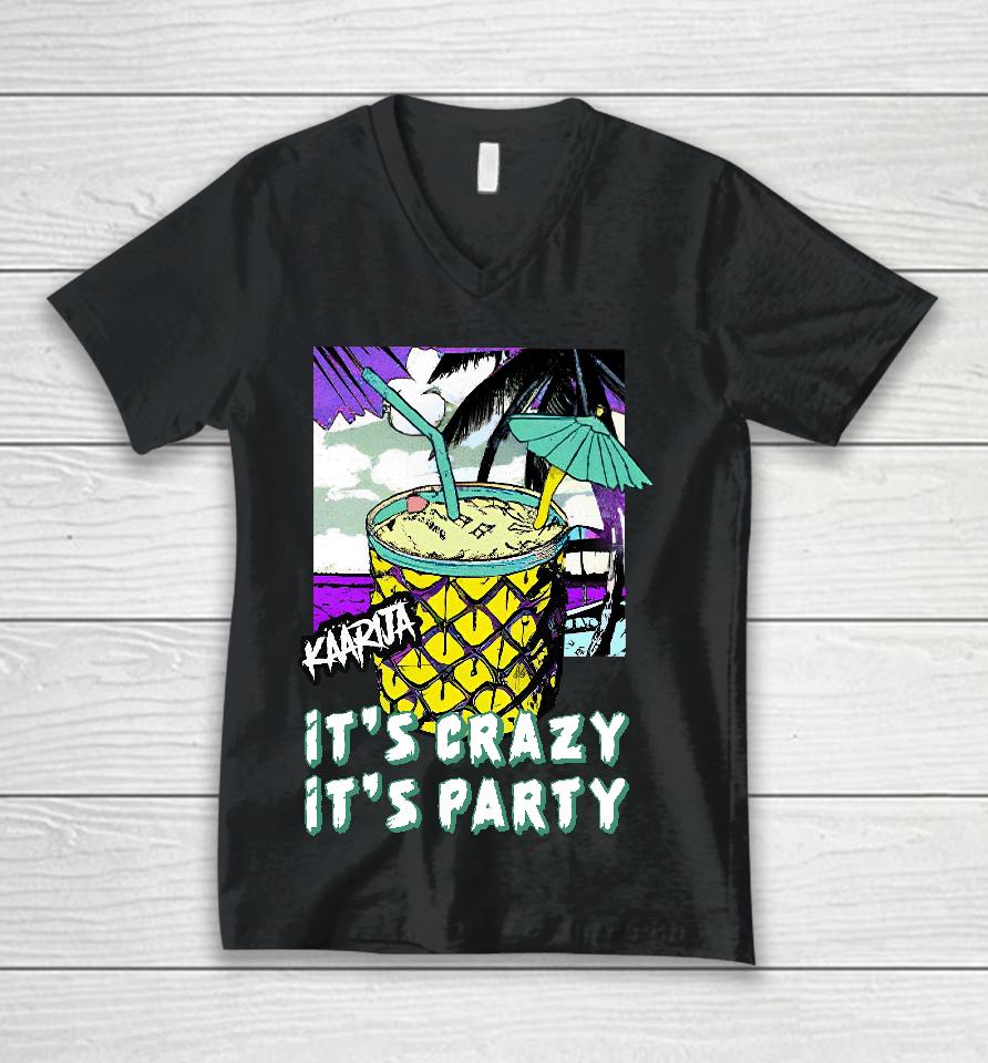 Helgoods Kaarija It's Crazy It's Party Unisex V-Neck T-Shirt