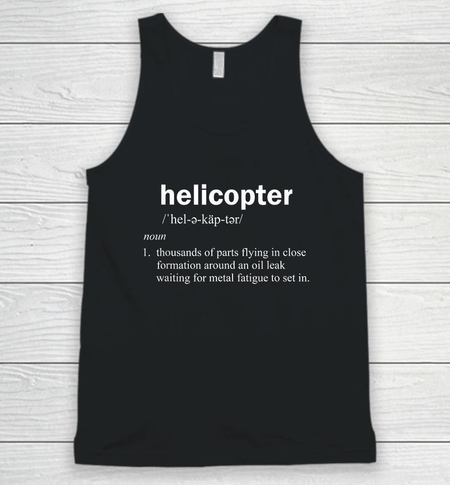 Helicopter Definition Unisex Tank Top