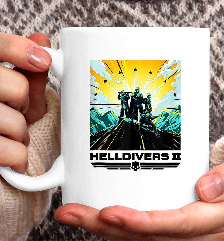 Helldivers 2 Store Colorful Sony Playstation Video Game Poster Coffee Mug