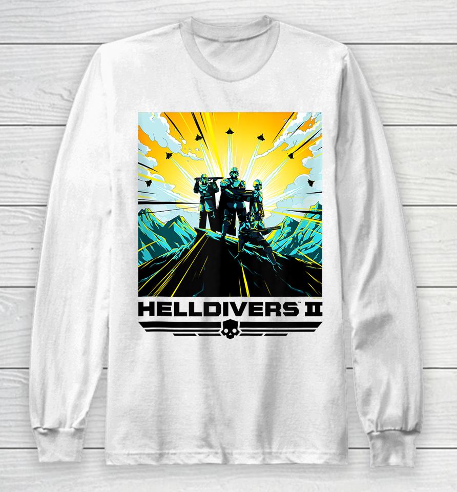 Helldivers 2 Store Colorful Sony Playstation Video Game Poster Long Sleeve T-Shirt