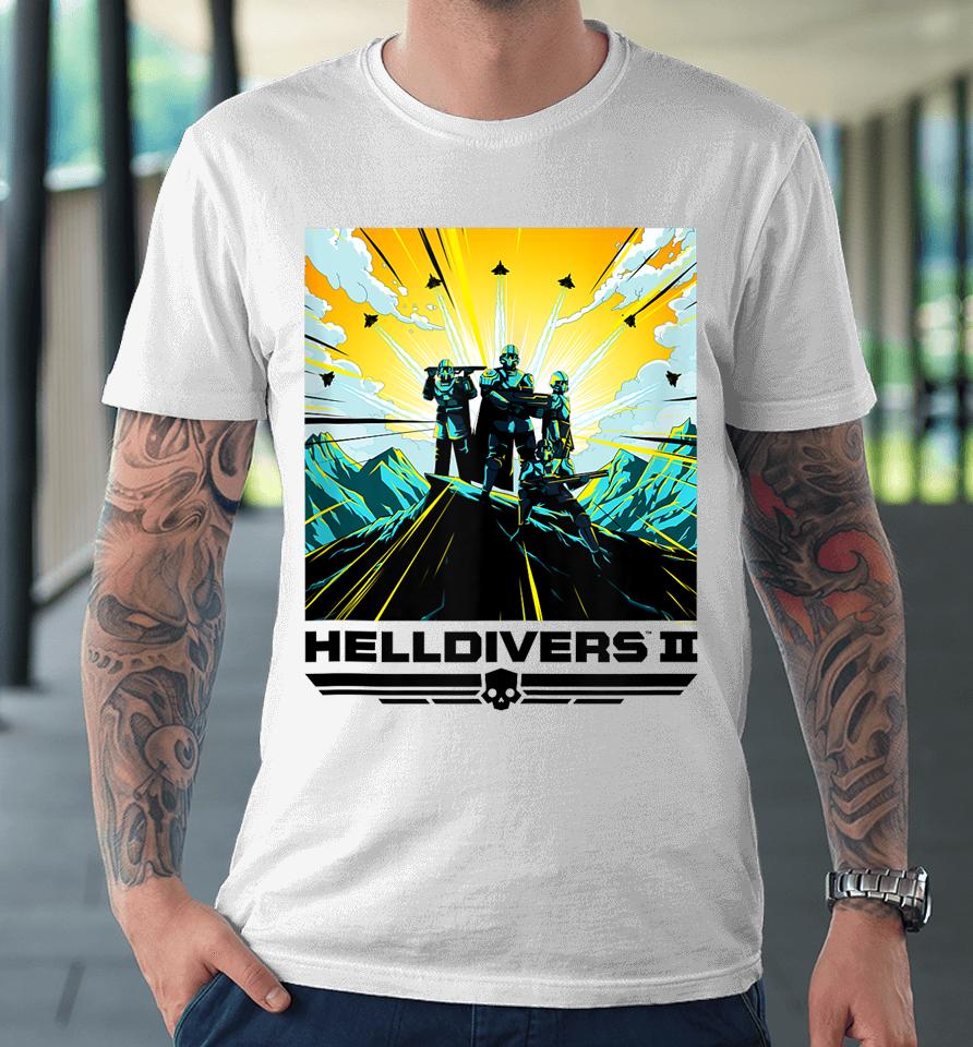 Helldivers 2 Store Colorful Sony Playstation Video Game Poster Premium T-Shirt