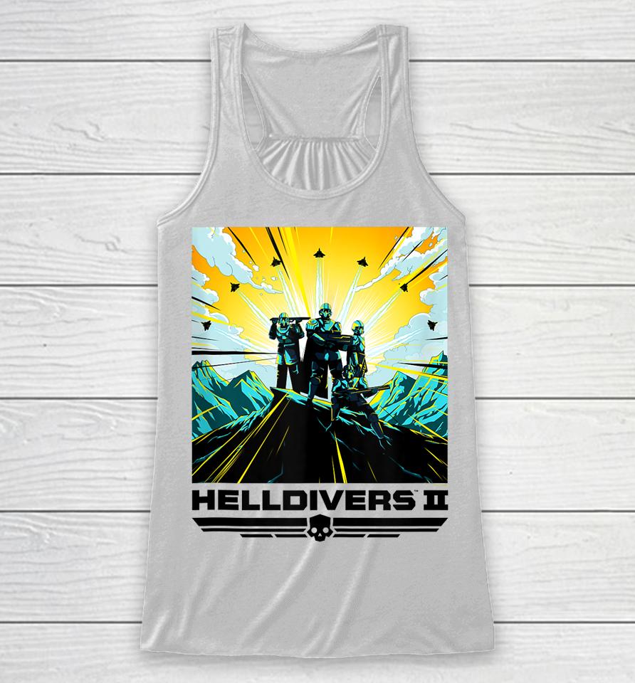 Helldivers 2 Store Colorful Sony Playstation Video Game Poster Racerback Tank