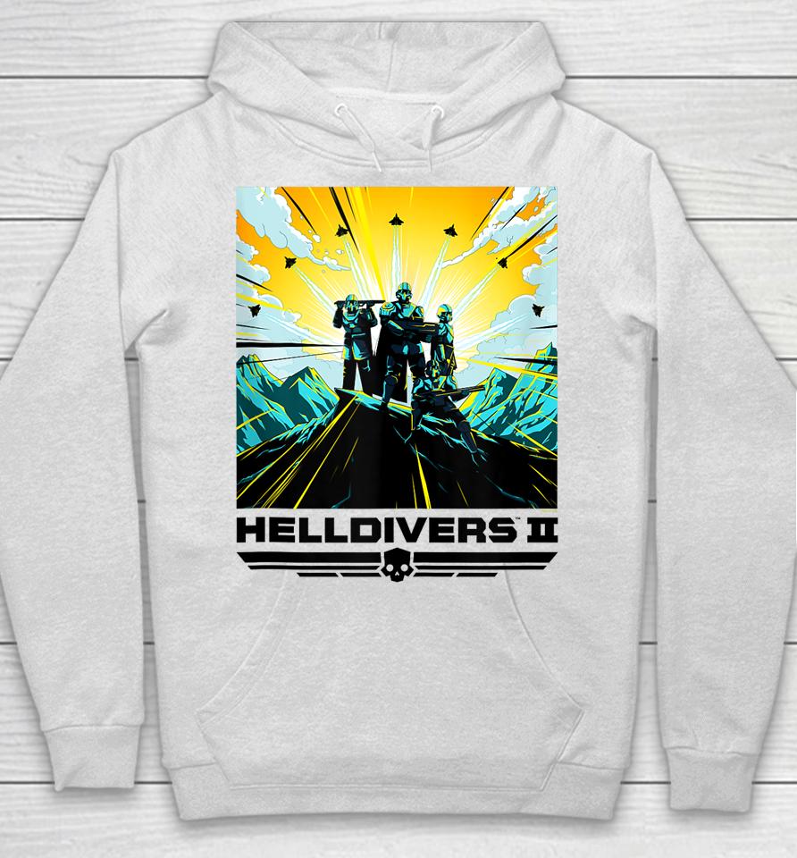 Helldivers 2 Store Colorful Sony Playstation Video Game Poster Hoodie