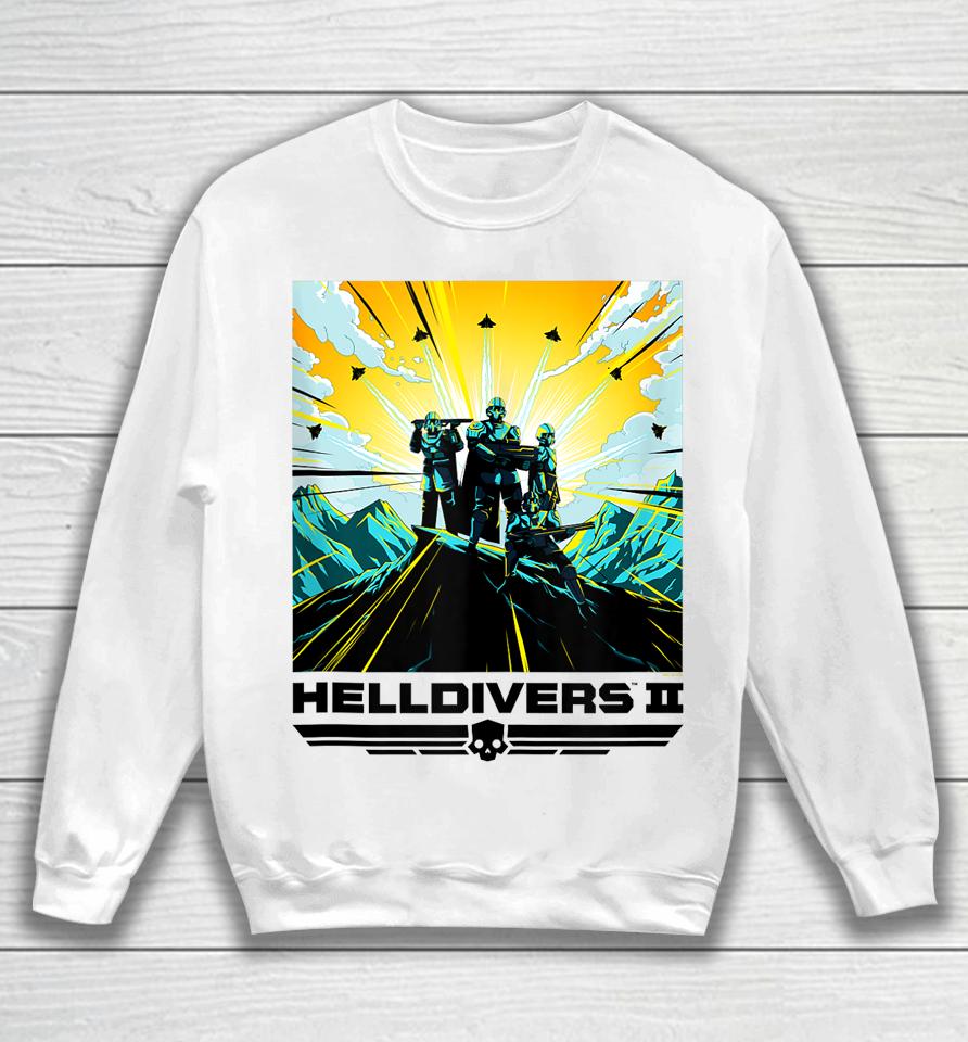 Helldivers 2 Store Colorful Sony Playstation Video Game Poster Sweatshirt
