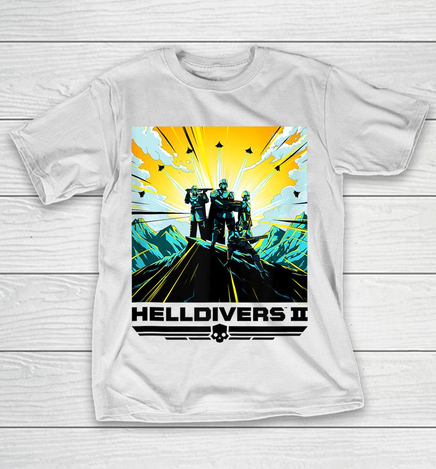 Helldivers 2 Store Colorful Sony Playstation Video Game Poster T-Shirt