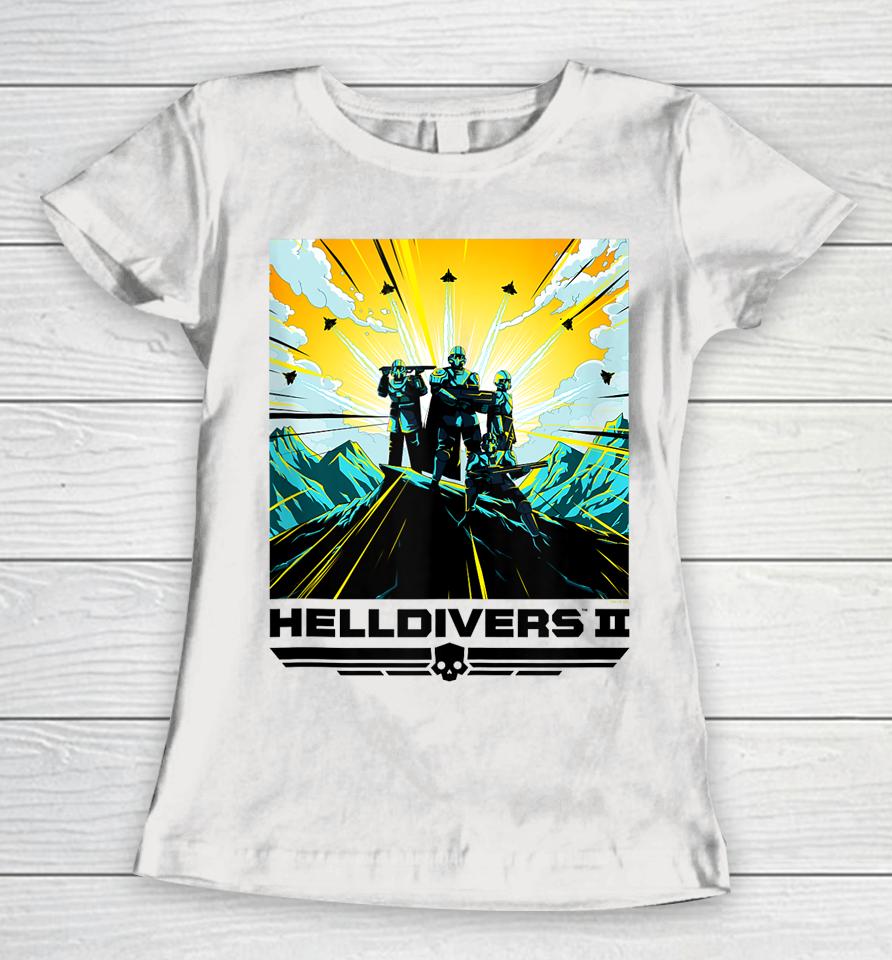 Helldivers 2 Store Colorful Sony Playstation Video Game Poster Women T-Shirt